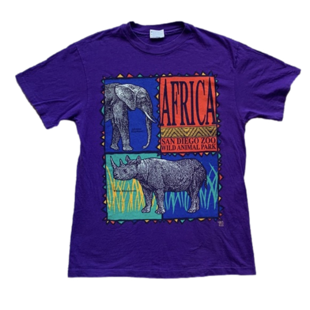 Vintage single stitch San Diego Zoo Safari Graphic Tee Made in USA Unisex M